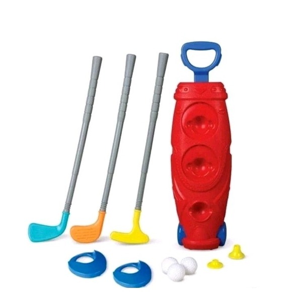 Jumbo Golf Caddy Set with Clubs and Balls, Outdoor Toy Sports Equipment, Ages 3+ - Picture 2 of 7